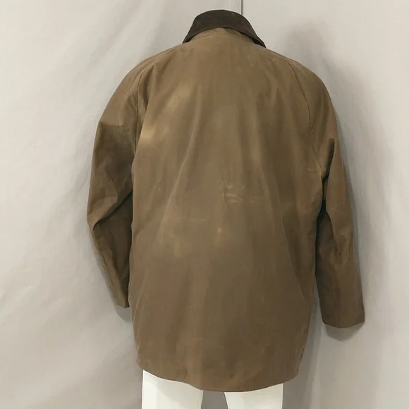 Barbour Wax Cotton Beaufort Jacket Tartan Lined 54" Chest 33" Long Jacket  ApxXL - Picture 6 of 16